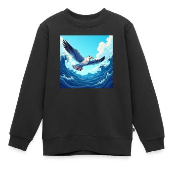 Bonjour, à la visite du port - Sweat Premium enfant bio - noir - Devant - AI Model Kid Female (0cm)