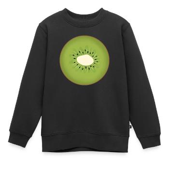 Kiwi-Schnitte - Kinder Premium Organic Sweatshirt - Schwarz - Vorne - AI Model Kid Female (0cm)