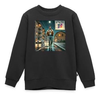 EINSAMER HELD DER 90ER JAHRE - Kinder Premium Organic Sweatshirt - Schwarz - Vorne - AI Model Kid Female (0cm)