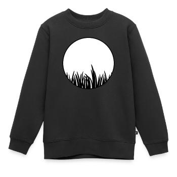 Gras - Kinder Premium Organic Sweatshirt - Schwarz - Vorne - AI Model Kid Female (0cm)