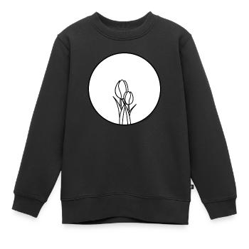 Einfach Tulpen - Kinder Premium Organic Sweatshirt - Schwarz - Vorne - AI Model Kid Female (0cm)