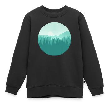 Paysage de montagne - Sweat Premium enfant bio - noir - Devant - AI Model Kid Female (0cm)
