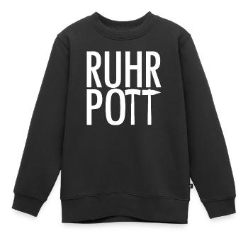 Ruhrpott - Sweat Premium enfant bio - noir - Devant - AI Model Kid Female (0cm)