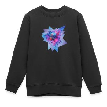 Fractal Pulse - Kinder Premium Organic Sweatshirt - Schwarz - Vorne - AI Model Kid Female (0cm)