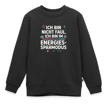 Energiesparmodus Final Transparent - Kinder Premium Organic Sweatshirt - Schwarz - Vorne - AI Model Kid Female (0cm)