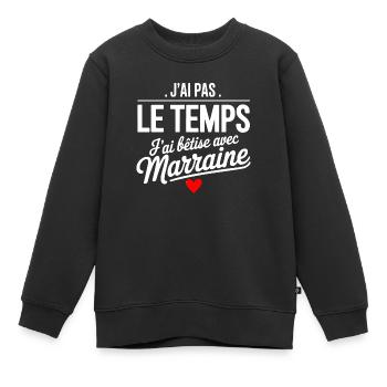 Ich albern mit Patentante - Kinder Premium Organic Sweatshirt - Schwarz - Vorne - AI Model Kid Female (0cm)