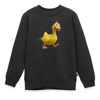 Le mystère de l’oie d’or : un conte de fées raconté - Sweat Premium enfant bio - noir - Devant - AI Model Kid Female (0cm)