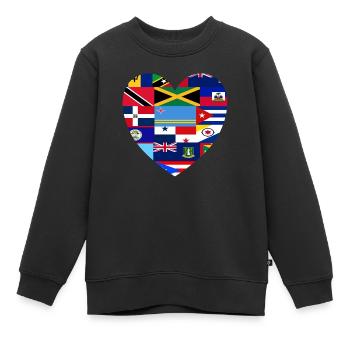 Karibikfeeling auf das wesentliche reduziert - Kinder Premium Organic Sweatshirt - Schwarz - Vorne - AI Model Kid Female (0cm)