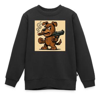 Are you talking to me - Kinder Premium Organic Sweatshirt - Schwarz - Vorne - AI Model Kid Female (0cm)