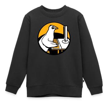 Pigeon Works Bureau Ordinateur Clavier Souris Gamer - Sweat Premium enfant bio - noir - Devant - AI Model Kid Female (0cm)