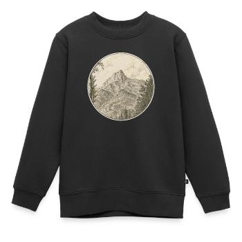 Majestätischer Gipfel - Kinder Premium Organic Sweatshirt - Schwarz - Vorne - AI Model Kid Female (0cm)
