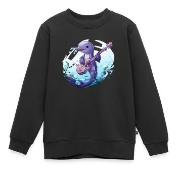 Melodien des Ozeans - Kinder Premium Organic Sweatshirt - Schwarz - Vorne - AI Model Kid Female (0cm)