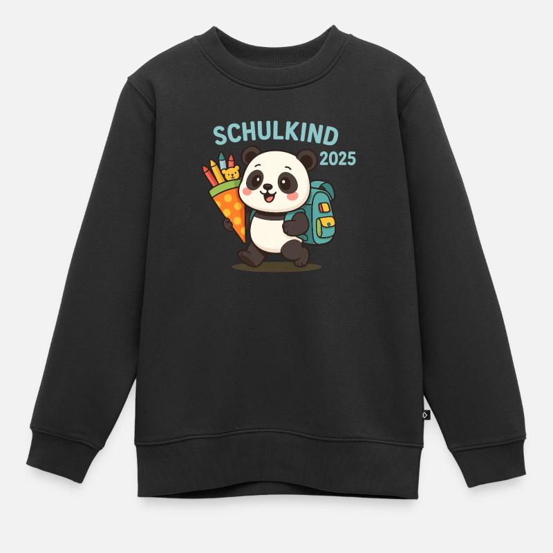 Schulkind 2025 Einschulung 2025 - Kinder Premium Organic Sweatshirt - Schwarz