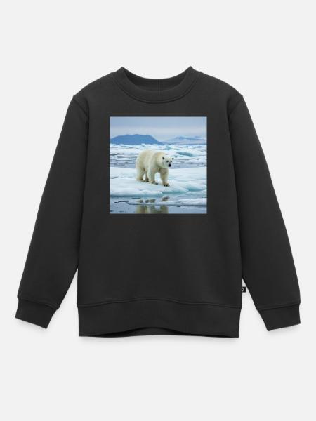 L’ours polaire à la maison - Sweat Premium enfant bio - noir