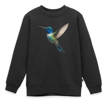 Kolibri – Leichtigkeit in Farben - Kinder Premium Organic Sweatshirt - Schwarz - Vorne - AI Model Kid Female (0cm)