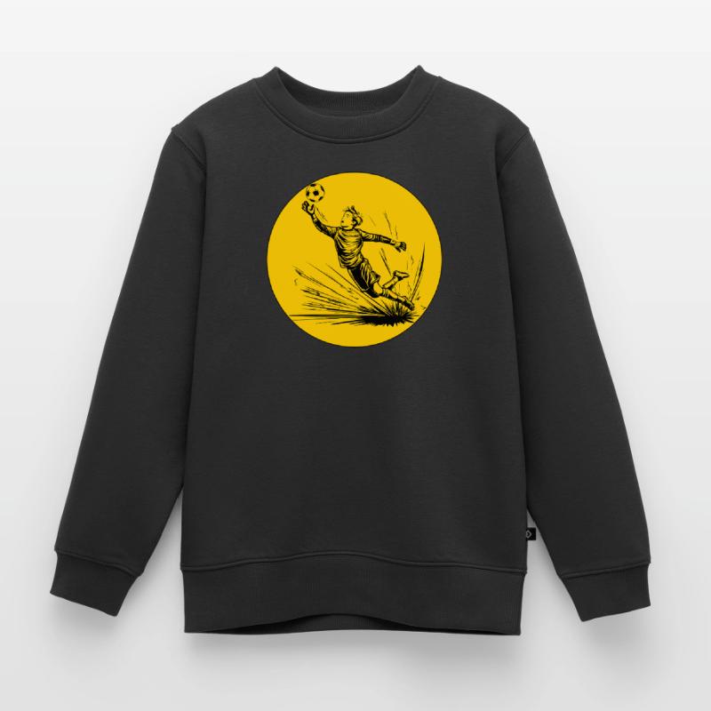 Torwart (schwarz-gelb) Kinder Premium Organic Sweatshirt