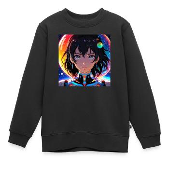 Fantastic Girl in Space - Kids Premium Organic Sweatshirt - black - Front - AI Model Kid Female (0cm)