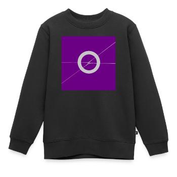 Straßenlaterne abstrakt violett - Kinder Premium Organic Sweatshirt - Schwarz - Vorne - AI Model Kid Female (0cm)