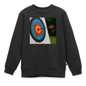 Sport - Tir à l’arc - Sweat Premium enfant bio - noir - Devant - AI Model Kid Female (0cm)