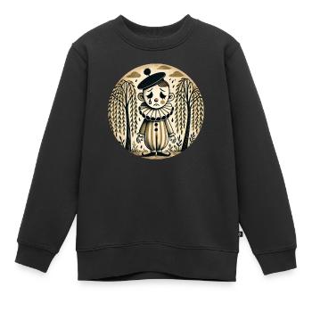 Trauriger Clown - Kinder Premium Organic Sweatshirt - Schwarz - Vorne - AI Model Kid Female (0cm)