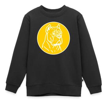 Mastif - Kinder Premium Organic Sweatshirt - Schwarz - Vorne - AI Model Kid Female (0cm)