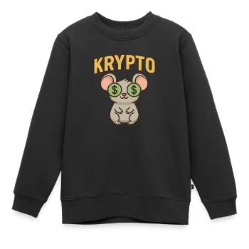 Krypto Maus 2.0 - Kinder Premium Organic Sweatshirt - Schwarz - Vorne - AI Model Kid Female (0cm)