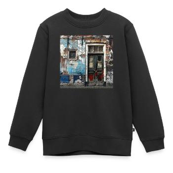 Lost Place Haustür No. 5 verlassen verfallen urban - Kinder Premium Organic Sweatshirt - Schwarz - Vorne - AI Model Kid Female (0cm)