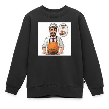 La Couture Gourmande - Sweat Premium enfant bio - noir - Devant - AI Model Kid Female (0cm)