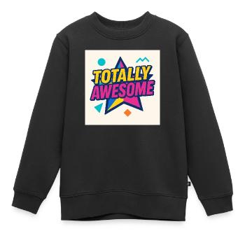 Totally Awesome – Star Power - Kinder Premium Organic Sweatshirt - Schwarz - Vorne - AI Model Kid Female (0cm)