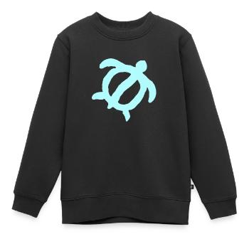 Symbole de la tortue chamanique - Protection et abondance - Sweat Premium enfant bio - noir - Devant - AI Model Kid Female (0cm)