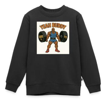 YEAH KUMPEL - Kinder Premium Organic Sweatshirt - Schwarz - Vorne - AI Model Kid Female (0cm)