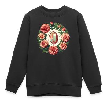 Pierre précieuse - Sweat Premium enfant bio - noir - Devant - AI Model Kid Female (0cm)