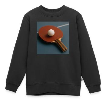 Sport - Tennis de table - Sweat Premium enfant bio - noir - Devant - AI Model Kid Female (0cm)