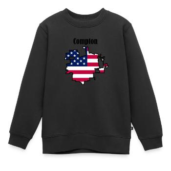 Compton, Vereinigte Staaten von Amerika - Kinder Premium Organic Sweatshirt - Schwarz - Vorne - AI Model Kid Female (0cm)