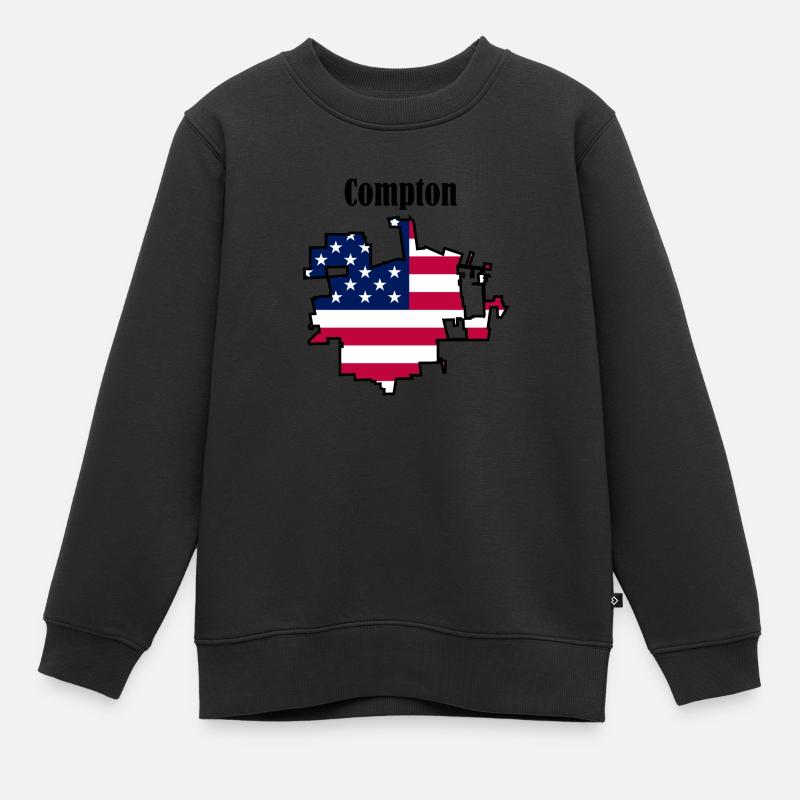 Compton, USA - Kids Premium Organic Sweatshirt - black
