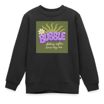 BUBBLE – fühlt sich seit dem ersten Tag weicher an - Kinder Premium Organic Sweatshirt - Schwarz - Vorne - AI Model Kid Female (0cm)