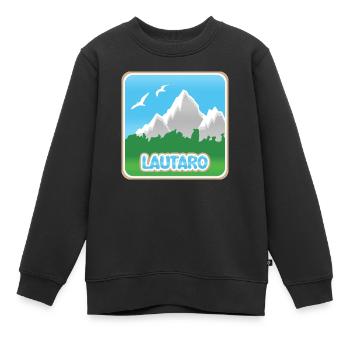 Lautaro als Bergsport - Kinder Premium Organic Sweatshirt - Schwarz - Vorne - AI Model Kid Female (0cm)
