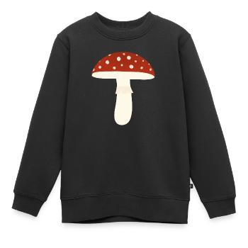Fliegenpilz Fliegenpilz - Kinder Premium Organic Sweatshirt - Schwarz - Vorne - AI Model Kid Female (0cm)