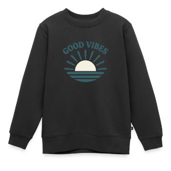Sollten ein Ständiger begleiter sein. - Kinder Premium Organic Sweatshirt - Schwarz - Vorne - AI Model Kid Female (0cm)