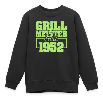 1952 - Kinder Premium Organic Sweatshirt - Schwarz - Vorne - AI Model Kid Female (0cm)