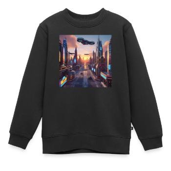 Kunst - Kinder Premium Organic Sweatshirt - Schwarz - Vorne - AI Model Kid Female (0cm)