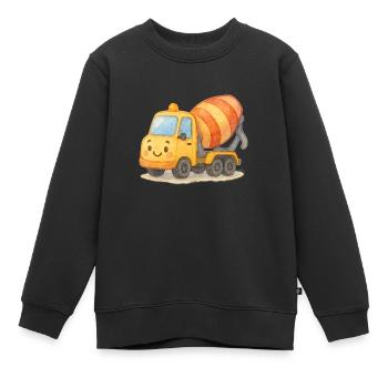 Concrete mixer - Kids Premium Organic Sweatshirt - black - Front - AI Model Kid Female (0cm)