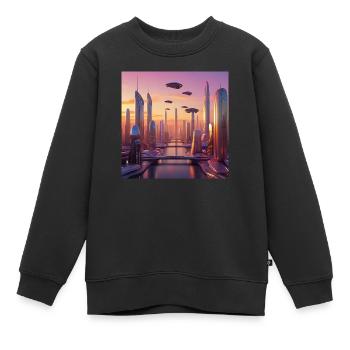 Kunst - Kinder Premium Organic Sweatshirt - Schwarz - Vorne - AI Model Kid Female (0cm)