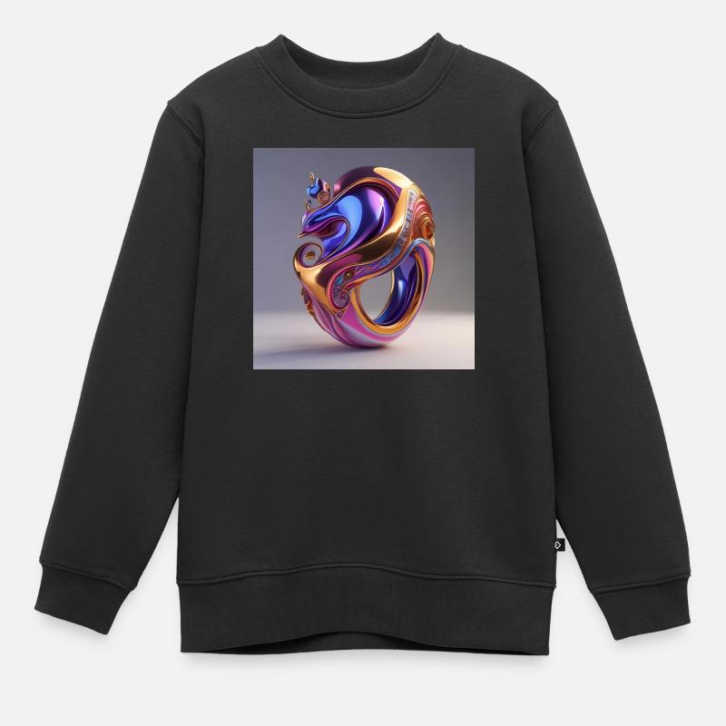 Bague d’art - Sweat Premium enfant bio - noir