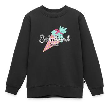 Schulkind Schultüte Türkis - Kinder Premium Organic Sweatshirt - Schwarz - Vorne - AI Model Kid Female (0cm)