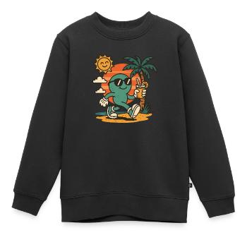 Gute Laune - Kinder Premium Organic Sweatshirt - Schwarz - Vorne - AI Model Kid Female (0cm)