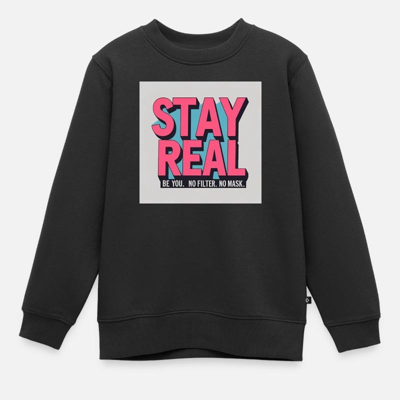 Restez réaliste - Sweat Premium enfant bio - noir