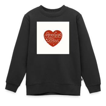 Sweet Kiss - Kinder Premium Organic Sweatshirt - Schwarz - Vorne - AI Model Kid Female (0cm)
