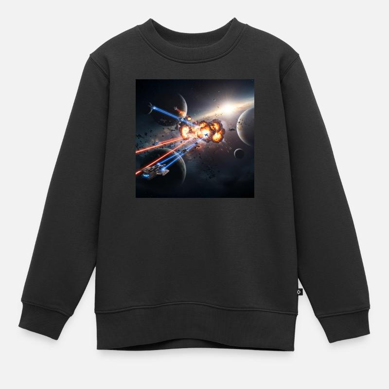 Illusion spatiale futuriste - Sweat Premium enfant bio - noir