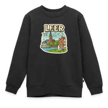 Leer - Kinder Premium Organic Sweatshirt - Schwarz - Vorne - AI Model Kid Female (0cm)